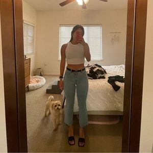 Hotping Blue Straight Jeans